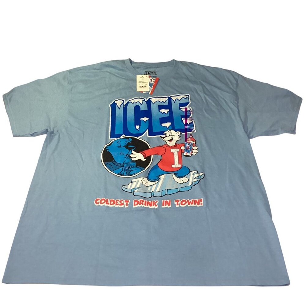 ICEE Retro Styled ICEE Lt Blue Unisex Size XXL TShirt Short Sleeve Graphic NEW
